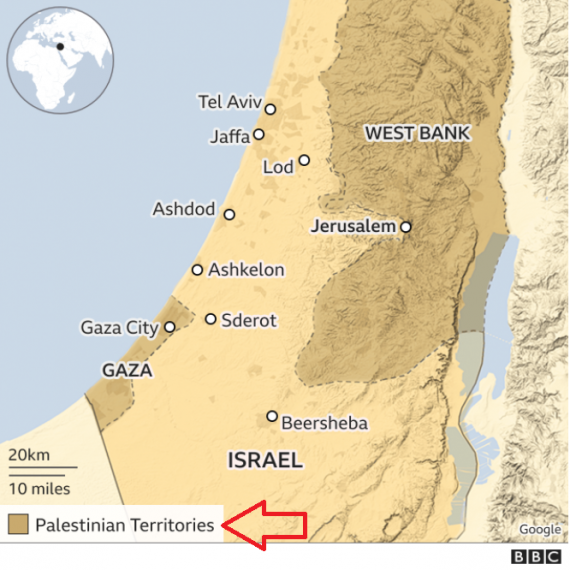 BBC News misleads with inaccurate map of ‘Palestinian Territories’